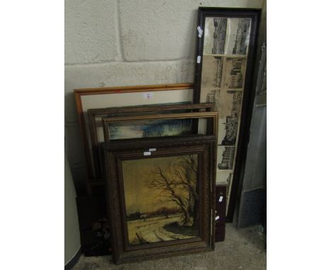 GROUP MIXED OIL ON CANVASS, PICTURE FRAMES, PRINTS ETC 