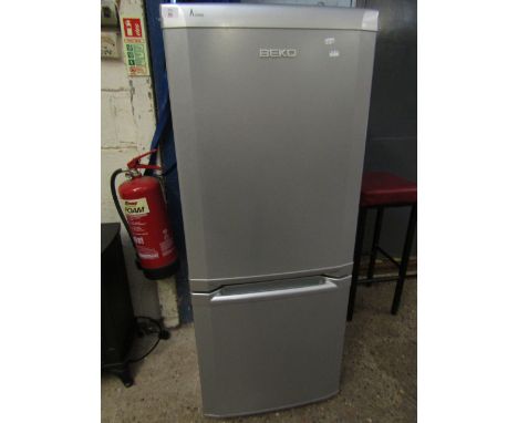 COMPACT SILVER BEKO UPRIGHT FRIDGE FREEZER 