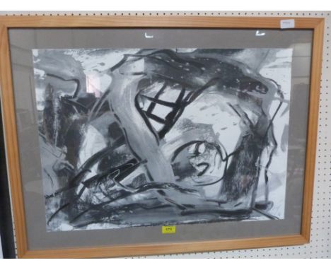 EMILIO VEDOVA. ITALIAN 1919-2006 Pour Garcia Lorca. Signed.&nbsp;Monochrome screen print 19 1/2' x 27'
