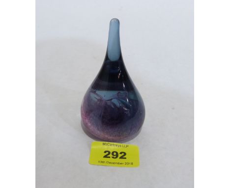 A Caithness 'Moondrop' paperweight to a design by Colin Terris. 1980s