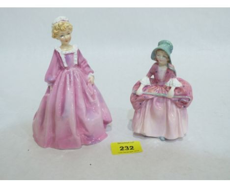 A Royal Doulton figure, Bo-Peep HN1811 together with a Royal Worcester figure, Grandmother's Dress 3081