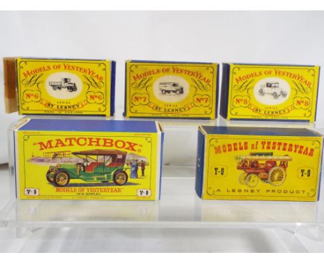 Lesney and Matchbox - five diecast vehicles in original boxes comprising Y6/1 AEC Y type Lorry mint with near mint transfer e