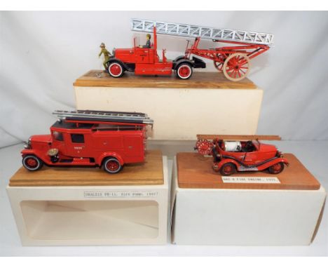 Saratov Hand Built Models Laboratory - Three highly detailed scale models of fire fighting vehicles by Saratov Handbuilt Mode