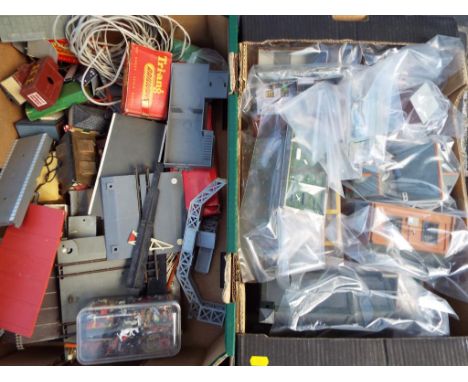Model railways - two boxes of OO gauge scenics and similar - [2]  This lot MUST be paid for and collected, or delivery arrang