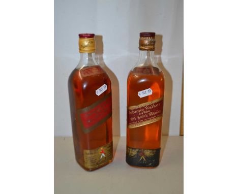 Two bottles of Johnnie Walker Red Label Scotch Whisky