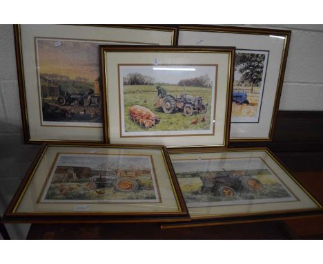 Steven Binks, a group of coloured prints, Mr Grimwood's Fordson, Fordson Major at Grove Farm, Tim &amp; the Tamworths and 196