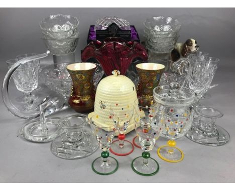 Large collection of glassware and ceramics to include: Edinburgh Crystal Rose bowl and fruit bowl, Murano seahorse jewellery 