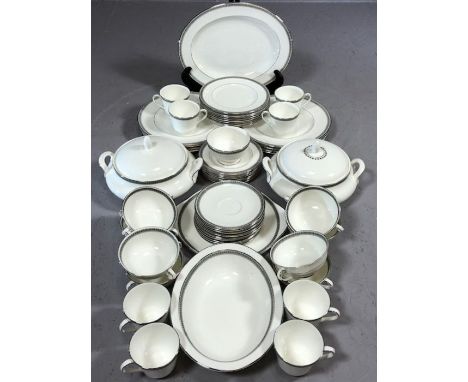 Large collection of Royal Doulton 'Ravenswood' dinner and tea ware to include approx: 5 serving dishes, 8 dinner plates 16 si