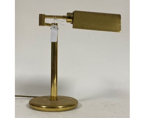 A late 20th century brass articulating desk lamp H44cm