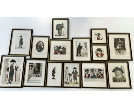 James K, a collection of fourteen James K caricature prints depicting notable 18thc Edinburgh and Scottish figures including 