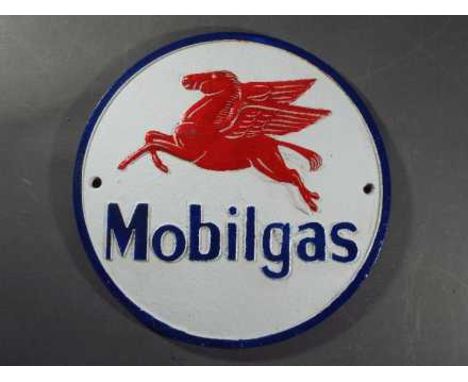A cast iron Mobil sign. [YE&amp;M]