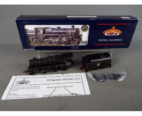Bachmann - A boxed Bachmann OO gauge #32-950 DCC Ready Standard Class 4MT 2-6-0 steam locomotive and tender Op.No.76053 in BR