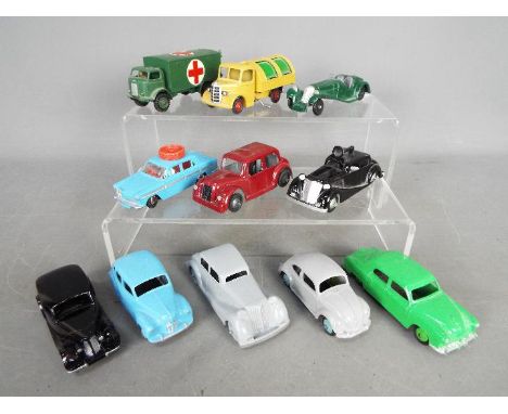 Dinky Toys, Corgi Toys, Crescent, Timpo - A group of 11 repainted / restored diecast vehicles. Lot includes Dinky Toys #172 S