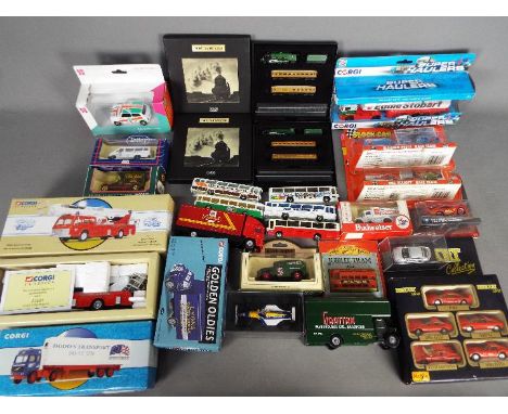 Majorette, Corgi, Auto Art, Maisto, Others - A grouping of mainly boxed diecast model vehicles in various scales. Lot include