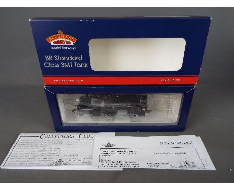 Bachmann - A Bachmann #31-975 8 DCC OO gauge 2-62 Standard Class 3MT Tank locomotive Op.No.82029 in BR black lined early embl
