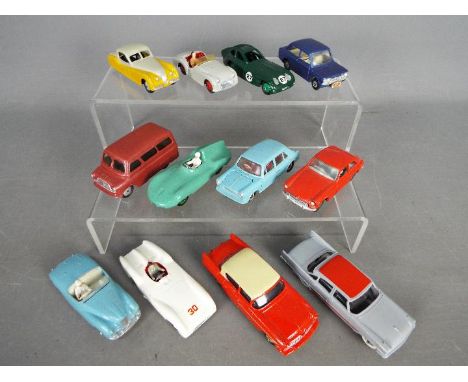 Dinky Toys, Corgi Toys - A collection of 12 repainted / restored diecast model vehicles. Lot includes Dinky Toys #157 Jaguar 