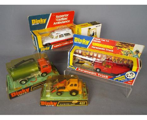 Dinky Toys - Five boxed diecast vehicles by Dinky Toys. Lot includes Dinky Toys 288 Superior Cadillac Ambulance; 451 Johnston