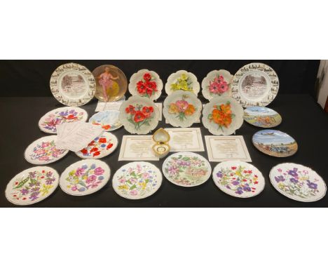 A set of Royal Albert for Bradex collector's plates, Britain's Wild Flowers, with certificates; other collector's plates, inc