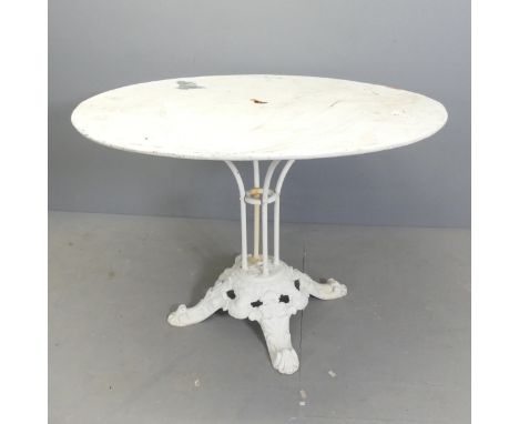 &lt;strong&gt;LOUIS VUITTON&lt;/strong&gt; - A rare original Art Deco garden table, with maker's relief medallion. Painted me