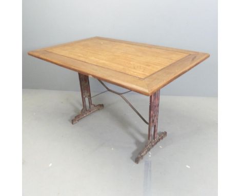 &lt;strong&gt;LOUIS VUITTON&lt;/strong&gt; - A rare original Art Deco table, with maker's relief medallion, produced as part 