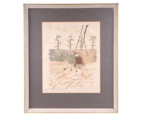 After Alistair Grant - The Playground - limited edition print, 2/3, signed &amp; dated in pencil '54 to the margin, framed an