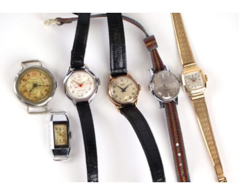  A ladies 9ct gold cased Tissot wrist watch; together with other ladies wrist watches to include Ingersoll, Morris, and Consu