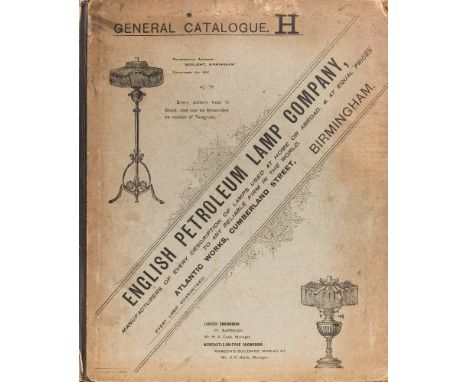 LAMP TRADE CATALOGUE : English Petroleum Lamp Company, copiously illustrated, original boards detached, 113 pp, 4to, c1895.