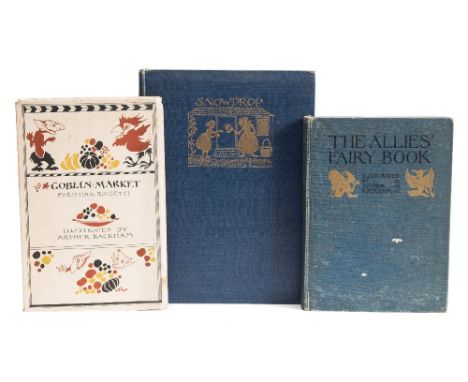 RACKHAM, Arthur (illustrator) - Snowdrop & Other Tales : 20 tipped-in colour plates, org. pictorial cloth, 4to, Constable, fi