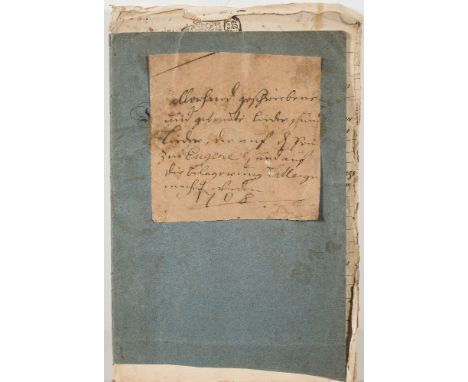 French legal manuscript : 25 leaves, folio, dated 1708.