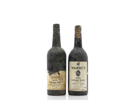 Taylors,  Vintage Port, 1977 (1), together with a 1983 Warre's VIntage Port (1)Condition ReportUllage - both bottles HSSigns 