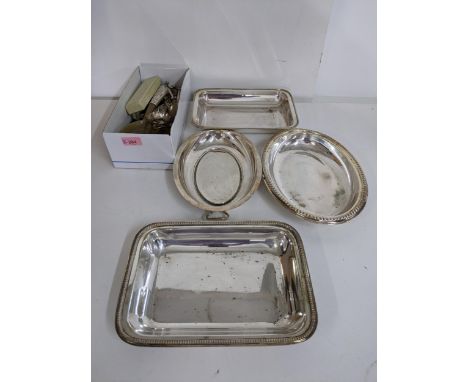 Silver plated items to include sugar tongs, fork rests, salad servers and dishesLocation: 