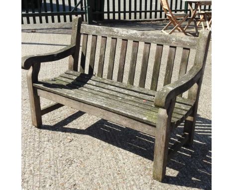 A hardwood garden bench121w x 61d x 83h cm