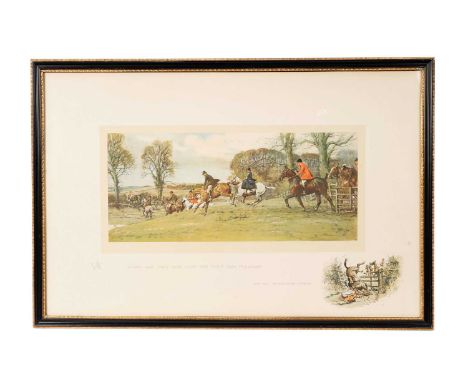 "Snaffles" Charles Johnson Payne (1884-1967)"Happy Are They Who Hunt For Their Own Pleasure",pencil signed, offset colour lit