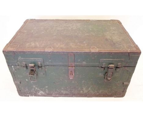 A metal bound trunk