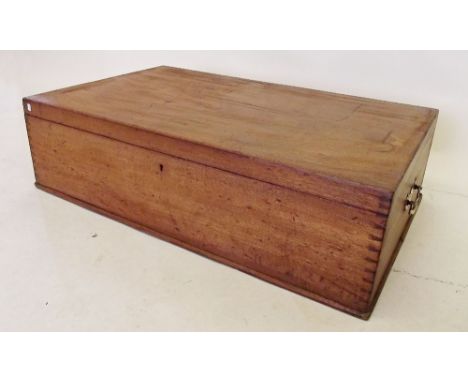 A 19th century mahogany trunk