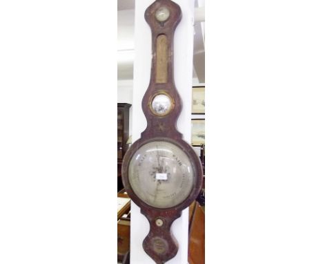 A 19th century mahogany wheel Barometer - for restoration 