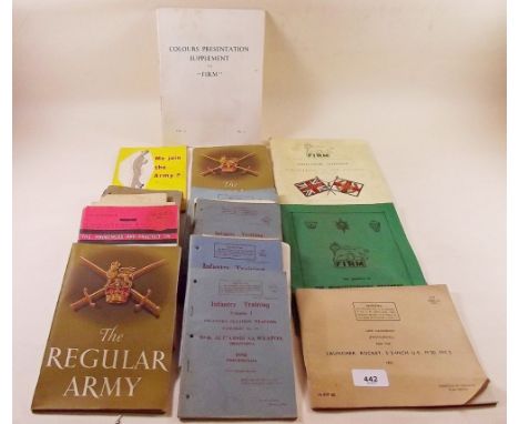 A quantity of War Office Infantry training booklets and other army booklets 