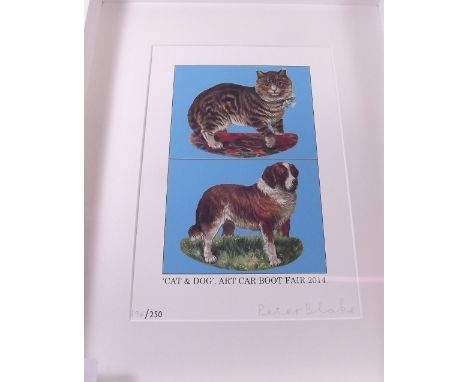 Peter Blake - limited edition print 'Cat  & Dog' Art Car Boot Fair 2014, signed 196/250