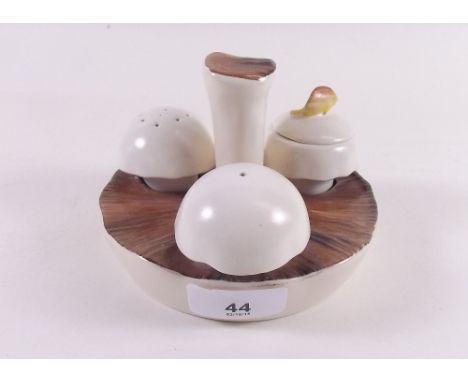 A Carltonware mushroom cruet set 