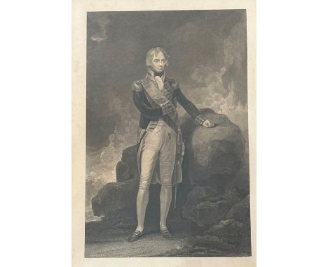 Portrait of Lord Nelson, engraving, in gilt and ebonised frame (61cm x 40cm)