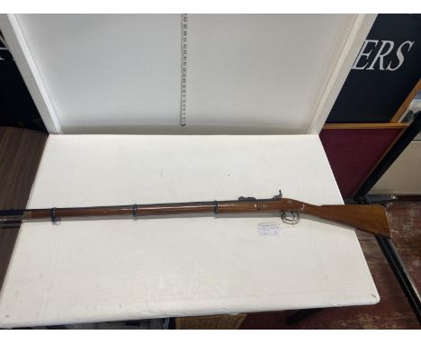 A Parker Hale reproduction 1853 Enfield muzzle loading rifle. 2909. Current Firearm Certificate required. Shipping unavailabl