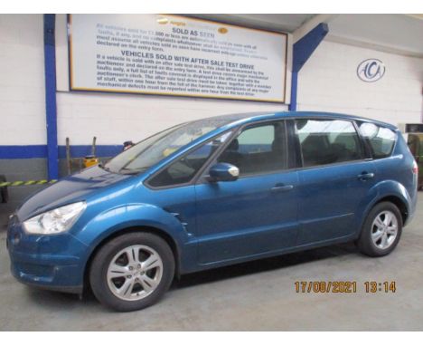 Make &amp; Model: Ford S-Max Zetec TDCI 6GDate of Reg: EX56 YLMColour: Bluecc: 1753MoT: 23-07-2021Fuel Type: DIESELMileage: 6
