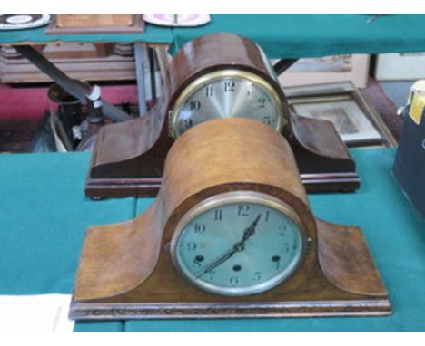 TWO WESTMINSTER CHIME MANTEL CLOCKS