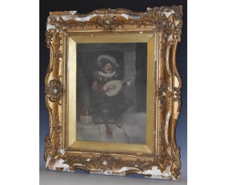 J. Pettit (late 19th, early 20th century)The Lute Playersigned, oil on canvas, 40.5cm x 31cm