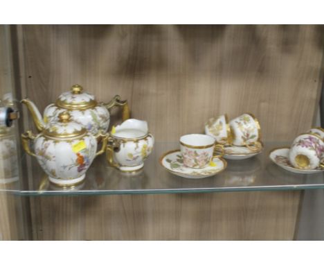 A ROYAL WORCESTER HAND PAINTED PART TEA SET RD NUMBER 151425