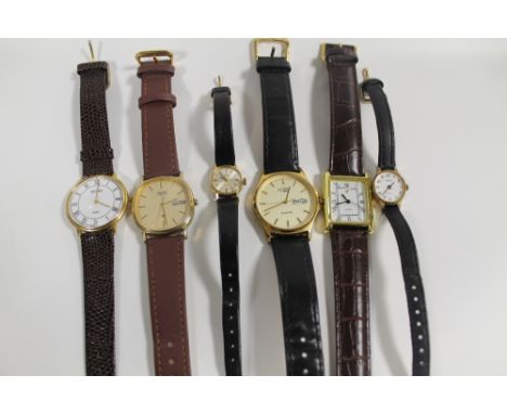 A VINTAGE LADIES OMEGA WRIST WATCH TOGETHER WITH VARIOUS OTHER WATCHES 