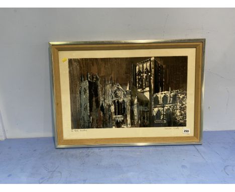  Norman Wade, limited edition 41/60 print, 'York Minster' signed and dated **71, 41 x 62cm