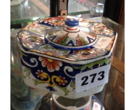 Delft polychrome inkwell