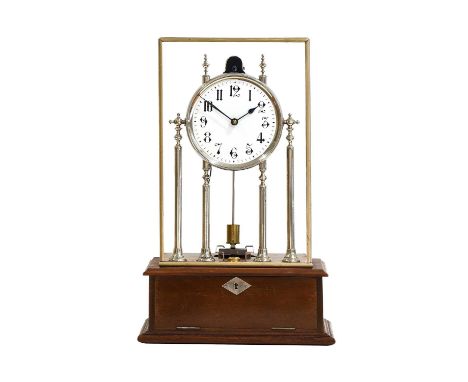 A Rare and Early 'Herbert Scott's Design' Electric Mantel Timepiece, circa 1910, bevelled glass case with a mirrored back pan
