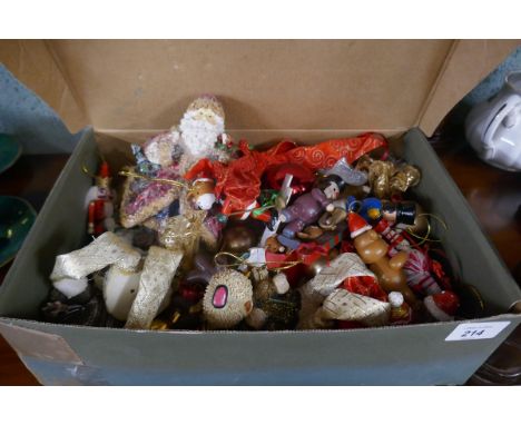 Collection of vintage Christmas decorations